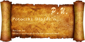 Potoczki Ulpián névjegykártya